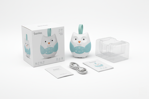Machine à bruit blanc pour enfants, motif hibou de dessin animé, avec sons musicaux, design de bureau - Product Image 6