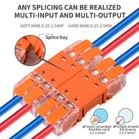 Connecteurs de câblage à levier rapide, 2/3/4 broches, CMK642, en cuivre fin, 24A, 450V, bornes mâles et femelles compactes, 5 pièces