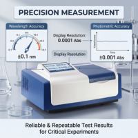 Espectrofotómetro UV Vis de Doble Haz con Pantalla Táctil para Análisis Espectral y Medición de Absorción en Laboratorio
