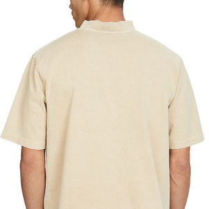 ผู้ผลิตเสื้อยืดสตรีทแวร์ทรงบ็อกซี่ผ้าฝ้ายเรียบ เสื้อยืดฤดูร้อนแบบสั่งทำ เสื้อยืดโอเวอร์ไซส์ผ้าฝ้ายหนานุ่ม - Product Image 5