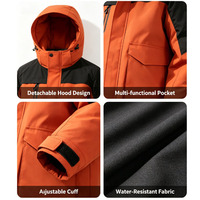 Neueste Winter-Jacke mit Abnehmbarem Zweischichtigem Design, Windbreaker mit Kapuze, Individuelles Logo, Kinder-Outdoor-Wasserdichte Fleece-Jacken