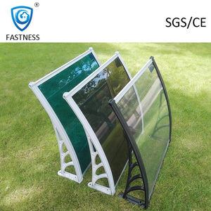 Copertura antipioggia porta in policarbonato regolabile Super qualità tettoia tenda finestra raccontata - Product Image 4