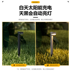 Lampe solaire de jardin Xinyao, mini 5W, étanche, avec contrôle intelligent de la lumière, pour pelouse et allée - Product Image 2
