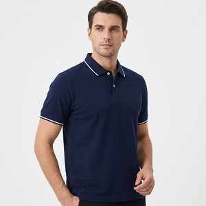 Camiseta Polo de Algodón para Hombre, Manga Corta, Cuello con Ribete en Contraste, Ropa Deportiva Informal - Product Image 6