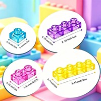 Juguetes de bloques de construcción de gelatina transfronterizos para 0-3 meses, temática de edificios modernos, pegamento suave transparente, blandos y sensoriales para el desarrollo emocional.