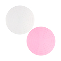 Plateau tournant à gâteau en plastique écologique de 14 cm de diamètre, kit de pâtisserie DIY avec support à fleurs, outil de décoration rose de qualité alimentaire