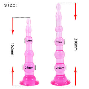 Super Lange Back Court Anale Plug Met Zes Of Zeven Kralen Zuignap Vrouwelijke Kralen Seksspeeltjes Groothandel Dildo 'S - Product Image 5