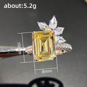 Anello con Design Floreale Quadrato Stile Principessa, Anello Vintage da Donna - Product Image 6