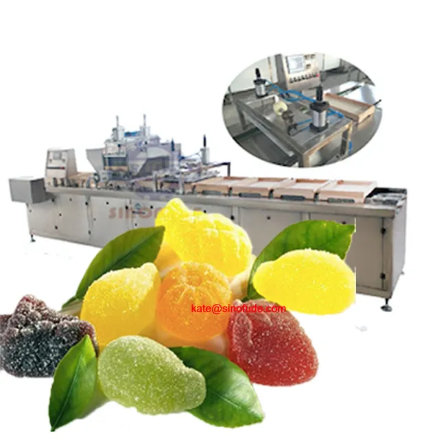 Shanghai Pektin Gelatine Stärke Mogul Linie Weiche Süßigkeiten Herstellung Maschine Gelee Süßigkeiten Produktions linie