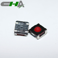 Interrupteur tactile miniature étanche à bouton rouge série CHA CTS 6x6mm