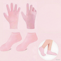Ensemble de gants et couvre-pieds hydratants en silicone faits à la main, couvre-mains et pieds nourrissants et protecteurs, soins quotidiens, soins post-manucure