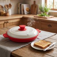 Mikrowellengeeigneter Umweltfreundlicher Silikon-PTFE-beschichteter Multifunktionaler Kochtopf Backblech Dampfgarer Spülmaschinenfest Einfach zu Verwenden