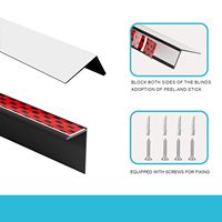 Persianas Enrollables Metálicas Verticales Integradas Eléctricas para Ventanas Francesas, Bloqueadores de Luz, Tiras de Bloqueo de Luz de Doble Cara
