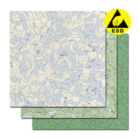 Dalles de sol en plastique antistatiques ESD résistantes à l'usure, interverrouillables, rouleaux de sol en PVC vinyle