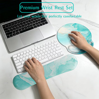 Tapis de souris avec support pour poignet en gel de silicone rectangulaire 350x350mm pour ordinateur de bureau, travail de bureau et jeux