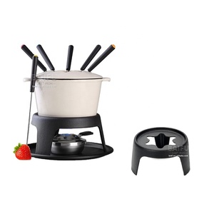 Ensemble de pots <span class=keywords><strong>à</strong></span> <span class=keywords><strong>fondue</strong></span> de 7 pouces Pot <span class=keywords><strong>à</strong></span> <span class=keywords><strong>fondue</strong></span> en fonte émaillée Ensemble de fusion de <span class=keywords><strong>chocolat</strong></span> Hot Pot <span class=keywords><strong>Fondue</strong></span> Crème glacée <span class=keywords><strong>Chocolat</strong></span> Fromagerie - Product Image 3