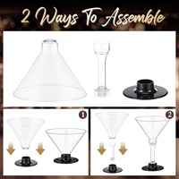 Gobelets en plastique jetables pour verres à eau pétillante, cocktails, mariages et fêtes – Lot de 500 pièces, style simple