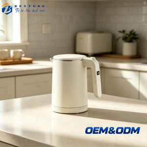 Hervidor eléctrico multivoltaje de 800 W con elemento calefactor oculto, almacenamiento de cable, hervidor de agua pequeño para uso doméstico y hotelero - Product Image 1