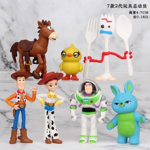 XRH Goldikon Set di 7 Action Figure in PVC di <span class=keywords><strong>Toy</strong></span> <span class=keywords><strong>Story</strong></span> 4, Buzz Lightyear, Tracy, Woody, Alieni, Jessie, Drago, Forky - Product Image 2