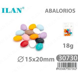 Perline Ovali Ilan 15x20mm 18g Multicolore per Creazione di Gioielli - Product Image 3