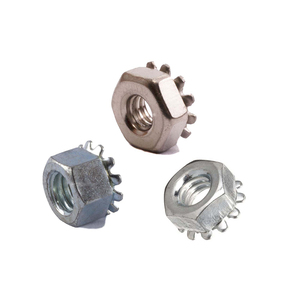 Écrous K-Lock en acier au carbone, écrous Keps, zingués/oxidés noirs, écrous de verrouillage de type K # 4-40 à 5/16-18 Unc pour usage industriel général - Product Image 1