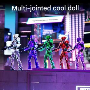 Nine Generations of Transparent 5-color Articulated Human Movable <strong>Robot</strong> Doll <strong>Toy</strong> DIY Full-body Decompression Artifact - Product Image 3