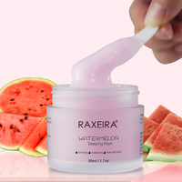 Masque de nuit hydratant végétalien naturel pour le visage, masque en gelée de nuit à la pastèque, marque privée