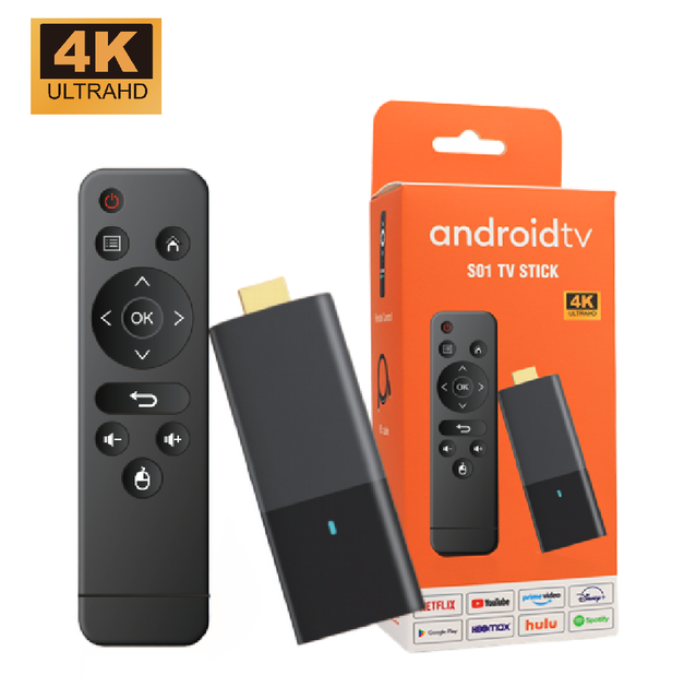 Factory S03 TV Stick 4K Android 10 Atv H313 1GB RAM 8GB 16GB ROM Dual Wifi IR Smart Fire TV Stick Set-Top Box