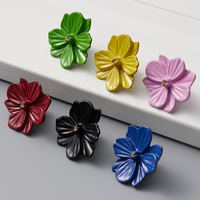Kreatif Tiga Dimensi Point Drill Flower Zinc Alloy Pegangan Lubang Tunggal Dekorasi Rumah Modern Dekorasi Laci XIAOFEI