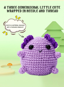 Kit de Ganchillo para Tejer Peluches de Newt Coloridos de Dibujos Animados, para Principiantes y Adultos, para Regalos Hechos a Mano, Decoración de Habitaciones, Adornos para Automóviles - Product Image 4