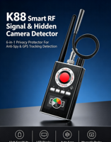 Détecteur de caméra espion anti-espionnage professionnel K88, détecteur de signal sans fil, détection magnétique, scanner de localisation GPS pour la confidentialité personnelle