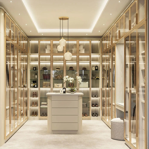 Armoires de luxe modernes avec éclairage LED, portes en verre, dressing - Product Image 6
