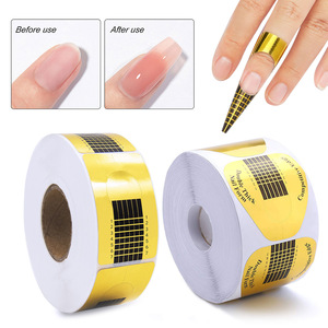 500 Unidades de Soporte de Papel de Aluminio Dorado para Uñas, Adhesivo para Sistema Dual de Uñas, para Extensión de Uñas - Product Image 3