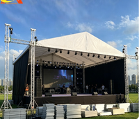 Structure de scène mobile en aluminium pour DJ, éclairage de scène de concert, éclairage de scène musicale, structure de scène DJ, éclairage DJ mobile, structure de scène en aluminium, structure de scène DJ pour spectacle