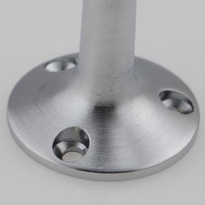 Support <span class=keywords><strong>de</strong></span> <span class=keywords><strong>porte</strong></span> mural en alliage <span class=keywords><strong>de</strong></span> zinc, chromé perlé, motif cylindrique fixe, design moderne, installation facile, avec joint en caoutchouc - Product Image 5