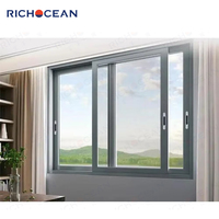 Ventana Corredera de Vidrio para Dormitorio o Balcón RICHOCEAN, Aislamiento Térmico, Vidrio Hueco, con Mosquitera
