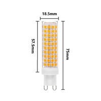 Ampoule LED en céramique haute luminosité, type maïs, G9 10W 12W, sans scintillement, SMD3528 AC85-265V RA>80, pour lustre en cristal, CE