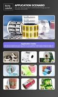 Imprimante d'étiquettes UV Roll-to-Roll Renovix Surge-R2R, largeur 328 mm, vitesse 20-80 m/min, machine à jet d'encre pour films PE, PET, BOPP, PP et PVC