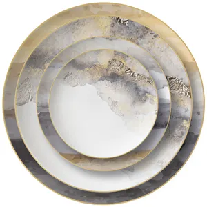 seramik hizmet tereyağı tabağı Suppliers-Sır plaka manzara Dip daldırma disk Zen el-boyalı yemek tabağı makarna biftek tabağı seramik çin batı gıda yemekleri