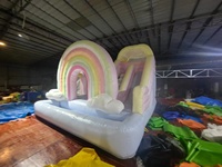 Château gonflable commercial en PVC personnalisé en usine, combinaison toboggan et trampoline gonflable, marque QY, 3x3M, Chine, vente chaude