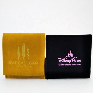 Bolsa de Terciopelo Personalizada con Logotipo para Regalo, Bolsa de Embalaje para Joyería, Bolsa Pequeña de Gamuza con Solapa para Exhibición de Joyas - Product Image 3