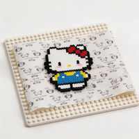 Ruban adhésif résistant à la chaleur à motifs chiens et chats pour perles Perler, ruban d'emballage facile à déchirer avec résistance aux UV pour les loisirs créatifs