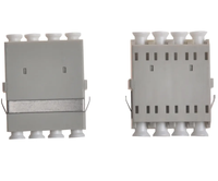 Adaptor Optik LC 4 Port Lenew Berkualitas Tinggi LC/PC Multimode OM1-OM5 Duplex 4 Core FTTH Fiber Adapter Garansi 2 Tahun