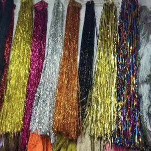 Franges métalliques brillantes ZSY, couleurs personnalisées, 20 cm, franges en PET pour robe de danse - Product Image 5