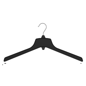 ที่แขวนเสื้อแจ็กเก็ตชุดว่ายน้ำพลาสติกสีดำสำหรับงานหนัก19นิ้วทำจากผ้า PS ทนทานประหยัดพื้นที่เป็นมิตรกับสิ่งแวดล้อม - Product Image 1