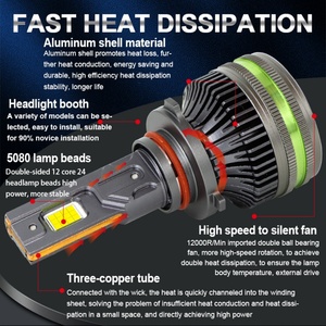 ไฟหน้ารถยนต์ K30 LED 300w กำลังสูง ไฟ LED สำหรับ H1 H3 H7 H11 H4 9005 9006 H7 หลอดไฟหน้า LED สำหรับรถยนต์ Polo Chevrolet Honda Fit - Product Image 5