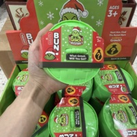 Jouets sensoriels anti-stress à remontée lente, jouets à presser de Noël, jouets squishy monstres verts en forme de boulettes de Noël
