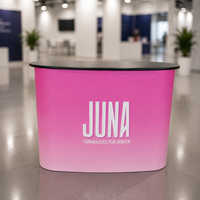 Comptoir pliable en aluminium à prix d'usine pour salon professionnel, présentoir pop-up, comptoir escamotable