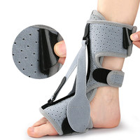 Orthèse cheville-pied (AFO) réglable pour la chute du pied hivernale, attelle de soutien cheville-varus-valgus avec barre en aluminium et fermeture auto-agrippante
