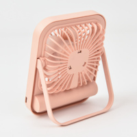 TAIKOO Mini ventilateur ventilateurs portables pliables ventilateur rechargeable USB à 3 vitesses avec support de téléphone et écran d'affichage
